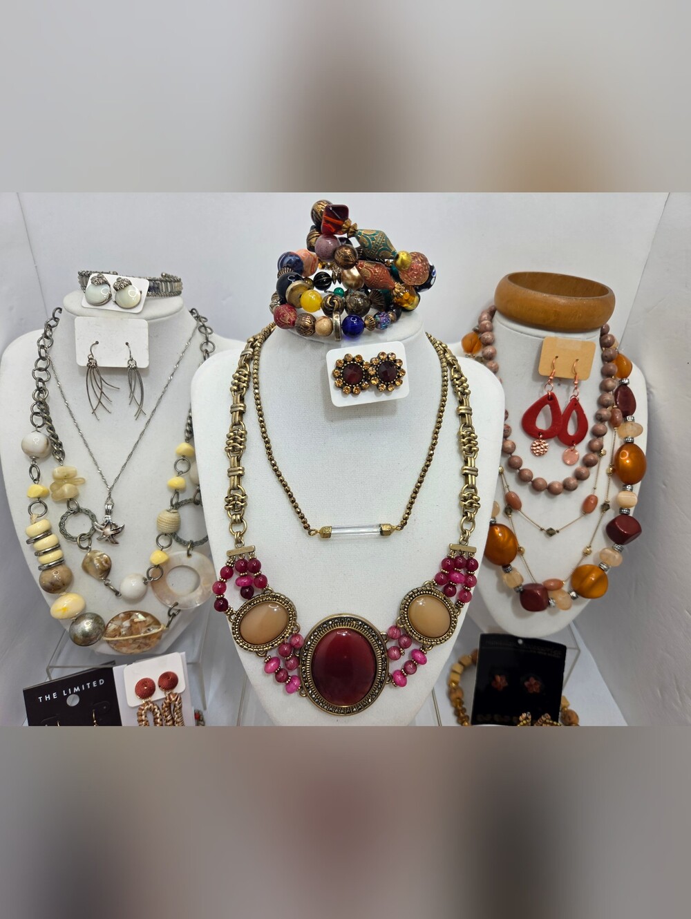 HUGE ​48pc Vintage & Modern Jewelry Lot CHICO'S LIMITED BPD Necklaces Earrings - Picture 2 of 16